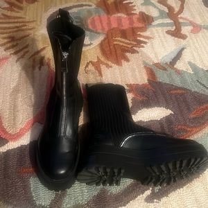 Zara Shoes Zara Chunky Midcalf Moto Boots Poshmark